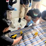 Polisi melakukan olah TKP di kasus predator seksual amak di Jepara. (Dok Polda Jateng)