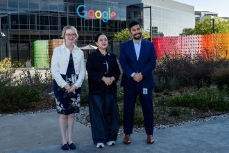 Ketua DPR RI Puan Maharani saat mengunjungi kantor pusat Google di California, Amerika Serikat (AS).