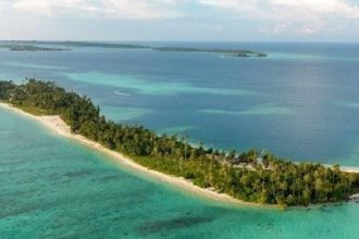Salah satu penampakan Pulau Panjang, Sumatera. Satu dari empat pulau di sebelah barat Pulau Sumatera di perairan Samudra Hindia, yang jadi perebutan wilayah antara Provinsi Sumatera Utara dan Aceh.