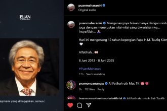 Unggahan Instagram Puan Maharani mengenang 12 tahun wafatnya Taufik Kiemas.