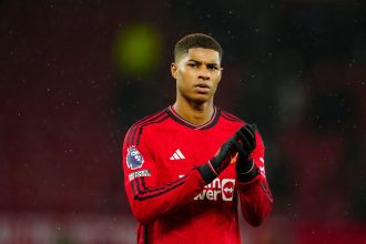 Penyerang Manchester United (MU), Marcus Rashford.