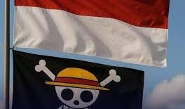 Ilustrasi: Bendera One Piece yang tiba-tiba marak berbarengan dengan pemasangan Bendera Merah Putih menjelang peringatan HUT Kemerdekaan RI ke-80 tahun 2025 meresahkan pemerintah.
