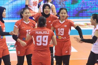 Megawati Hangestri Pertiwi dkk. terseok-seok dalam putaran pertama SEA V League 2025 di Thailand. Butuh kerja keras untuk bisa bersuara dalam leg ke-2 8-10 Agustus 2025 di Vietnam. Foto: dok/PBVSI
